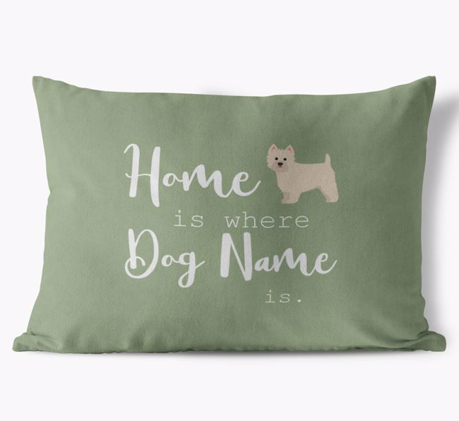 Home Is Where ... Is: Personalised {breedFullName} Soft Touch Cushion